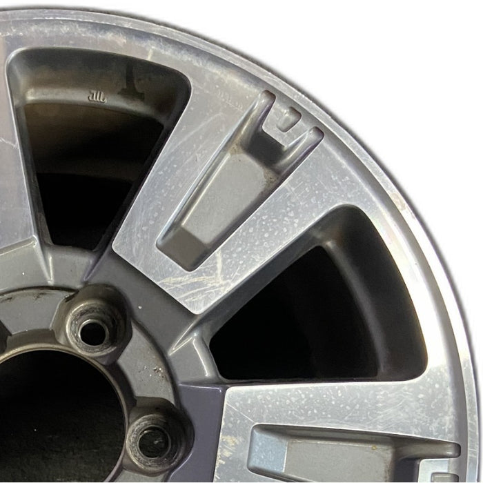 20" TUNDRA 18-21 20x8 alloy 6 spoke exposed lug nuts gray inlay Original OEM - Side Profile