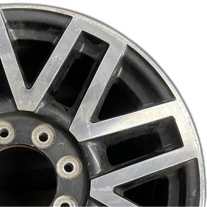 20" FORD F250SD PICKUP 17 20x8 aluminum TPMS 16 spoke 8 split spoke machined - Side Profile