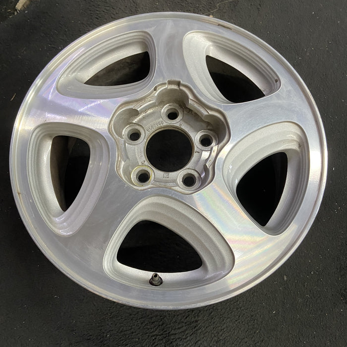 16" MONTE CARLO 00 16x6.5, aluminum, 5 slot Original OEM Wheel Rim - Side Profile