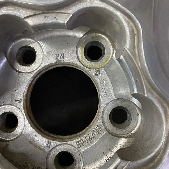 16" MONTE CARLO 00 16x6.5, aluminum, 5 slot Original OEM Wheel Rim - Back View
