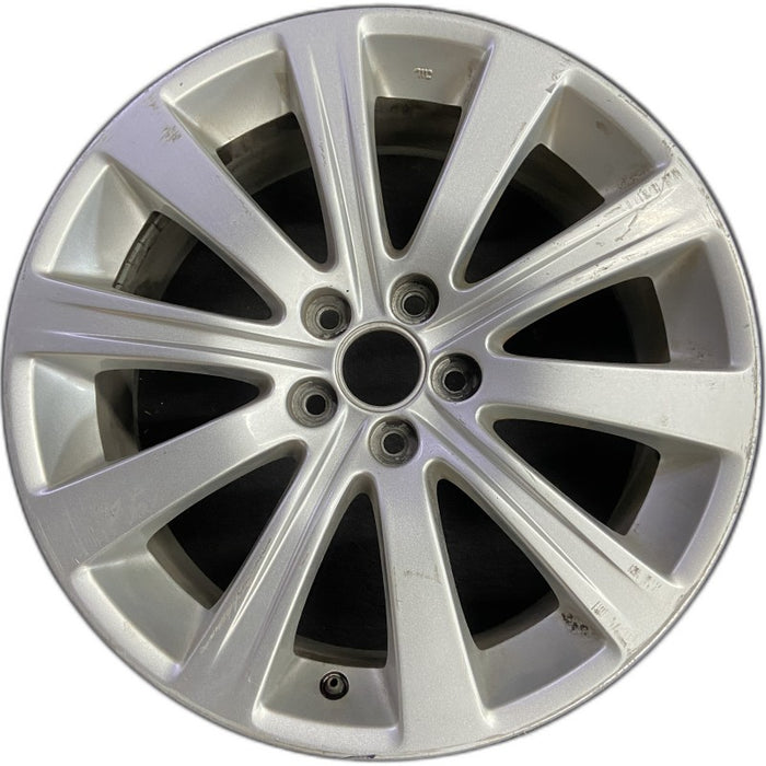 17" IMPREZA 08-11 17x7 alloy 10 spoke silver Original OEM Wheel Rim - Front View