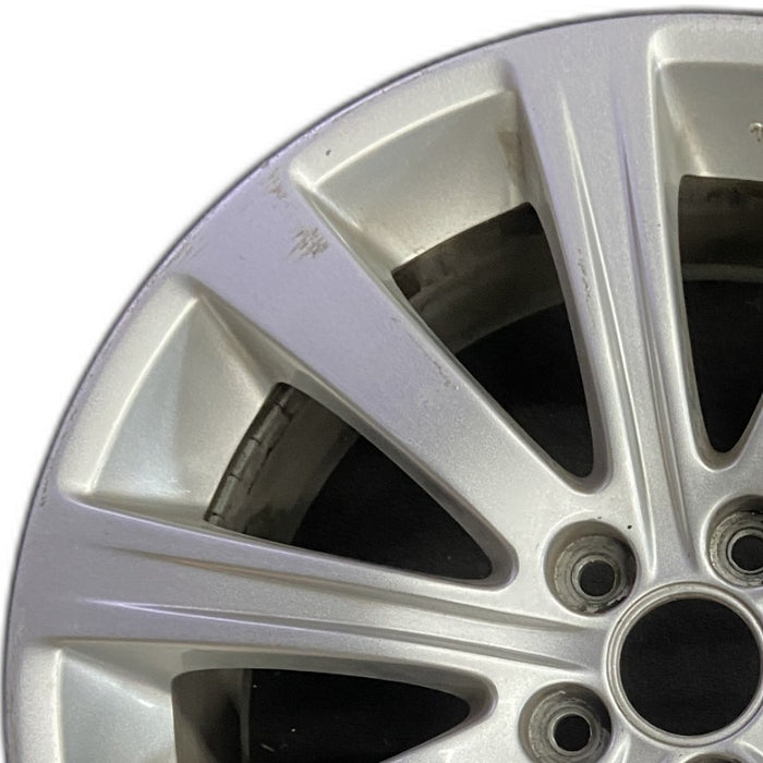 17" IMPREZA 08-11 17x7 alloy 10 spoke silver Original OEM Wheel Rim - Angle View