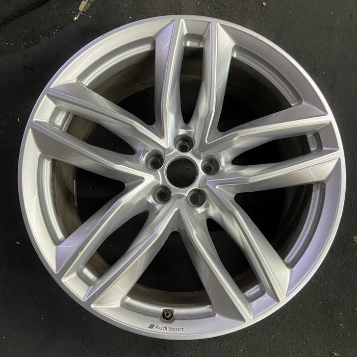 21" AUDI Q7 17-18 21x9.5 , Original OEM Wheel Rim - Angle View