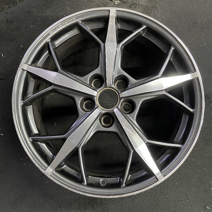 19" CORVETTE 20-22 frt 19x8.5 5 triple spoke gray opt Q8T Original OEM Wheel Rim - Front View