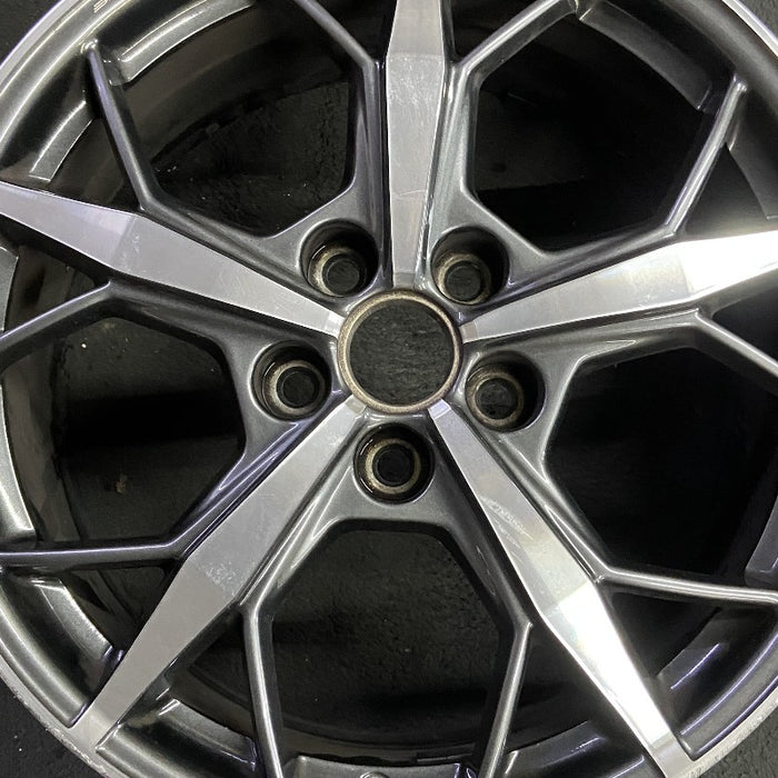 19" CORVETTE 20-22 frt 19x8.5 5 triple spoke gray opt Q8T Original OEM Wheel Rim - Angle View