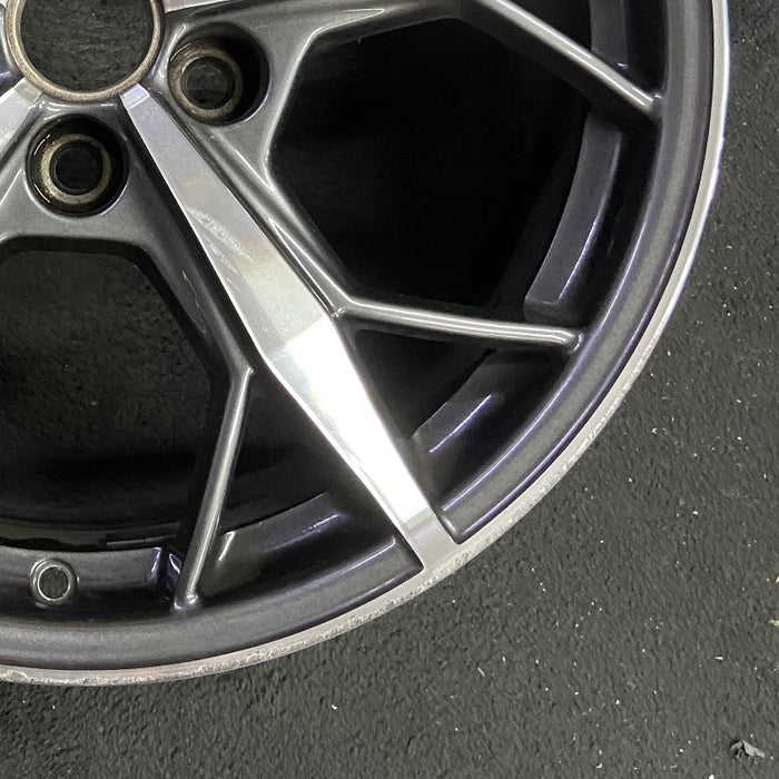 19" CORVETTE 20-22 frt 19x8.5 5 triple spoke gray opt Q8T Original OEM Wheel Rim - Back View
