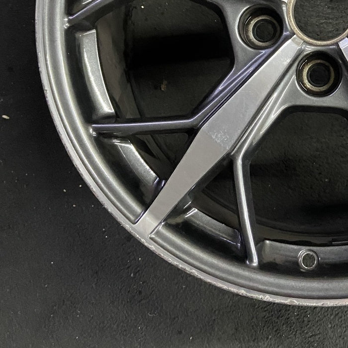 19" CORVETTE 20-22 frt 19x8.5 5 triple spoke gray opt Q8T Original OEM Wheel Rim - Additional View