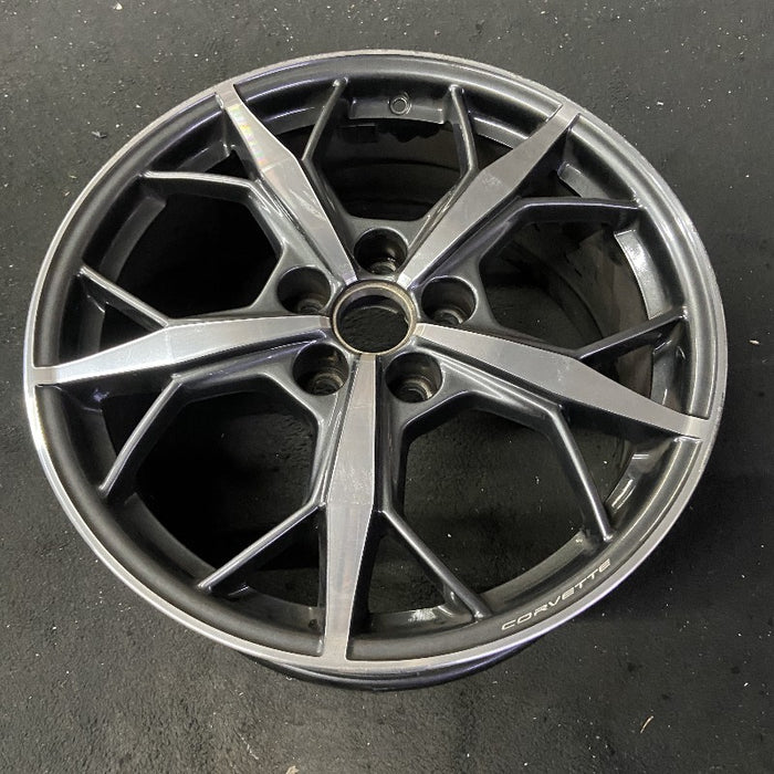 19" CORVETTE 20-22 frt 19x8.5 5 triple spoke gray opt Q8T Original OEM Wheel Rim - View 8