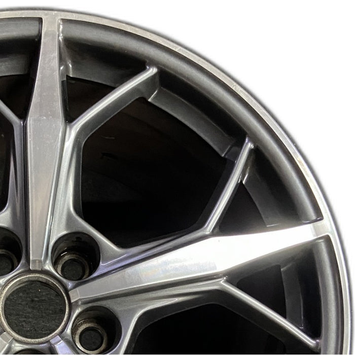 20" CORVETTE 20-22 rear 20x11 5 triple spoke gray opt Q8T Original OEM Wheel Rim - Side Profile
