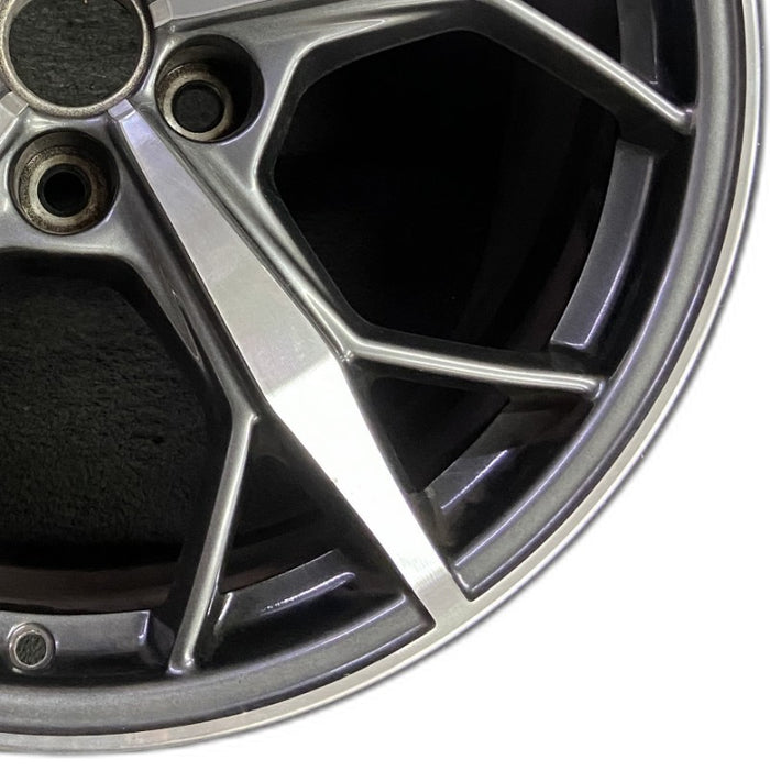 20" CORVETTE 20-22 rear 20x11 5 triple spoke gray opt Q8T Original OEM Wheel Rim - Close-Up Detail