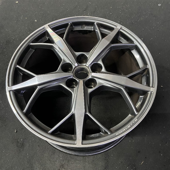 20" CORVETTE 20-22 rear 20x11 5 triple spoke gray opt Q8T Original OEM Wheel Rim - View 8