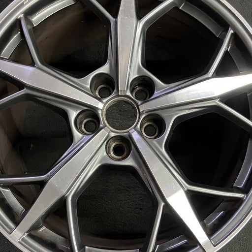 20" CORVETTE 20-22 rear 20x11 5 triple spoke gray opt Q8T Original OEM Wheel Rim - Angle View