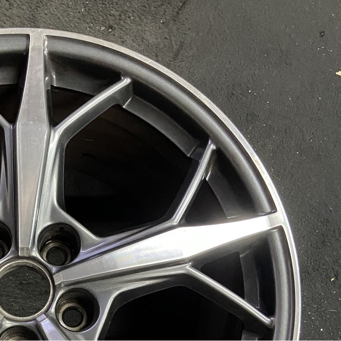 20" CORVETTE 20-22 rear 20x11 5 triple spoke gray opt Q8T Original OEM Wheel Rim - Close-Up Detail