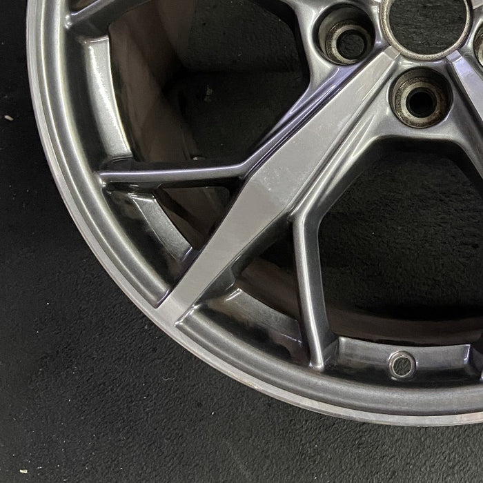 20" CORVETTE 20-22 rear 20x11 5 triple spoke gray opt Q8T Original OEM Wheel Rim - Additional View
