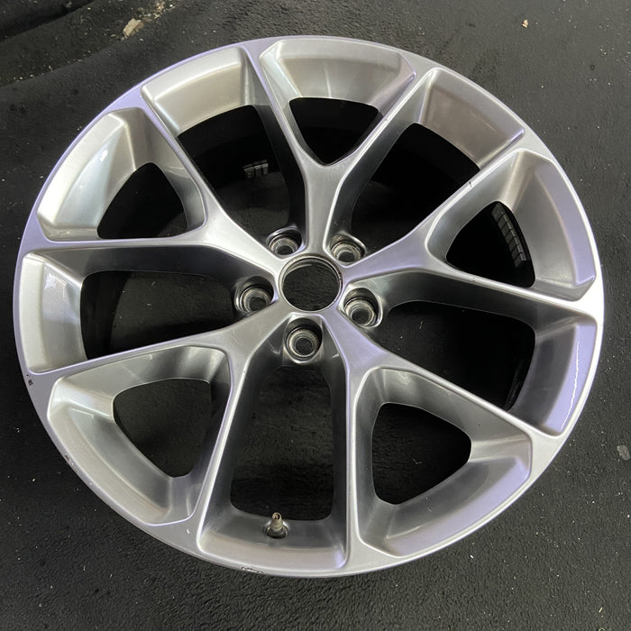 20" CHALLENGER 19-20 20x8 , , Y spoke, , silver Original OEM Wheel Rim - Side Profile