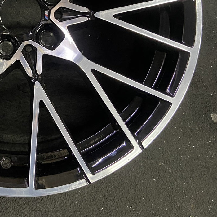 19" BMW M2 19-20 19x10 alloy 20 spoke silver spoke face Original OEM Wheel Rim - Back View