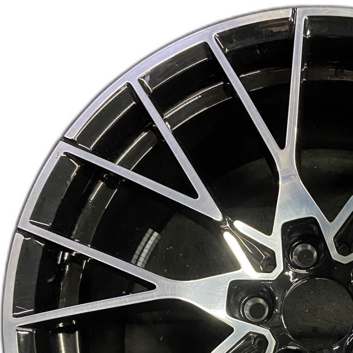 19" BMW M2 19-20 19x10 alloy 20 spoke silver spoke face Original OEM Wheel Rim - Angle View