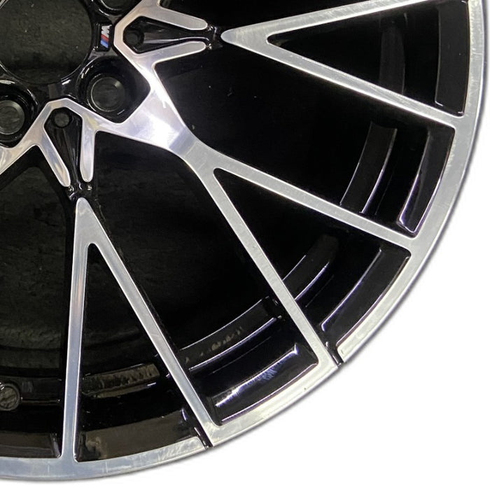 19" BMW M2 19-20 19x10 alloy 20 spoke silver spoke face Original OEM Wheel Rim - Close-Up Detail