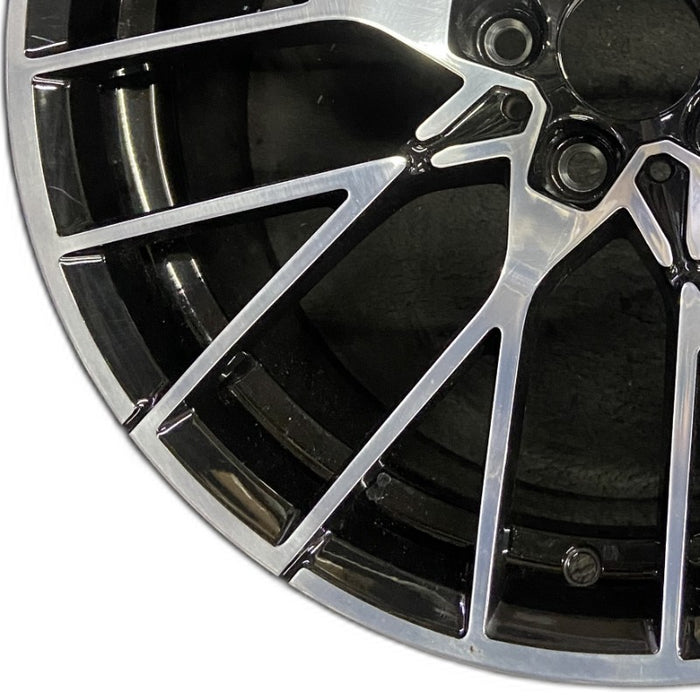 19" BMW M2 19-20 19x10 alloy 20 spoke silver spoke face Original OEM Wheel Rim - Back View