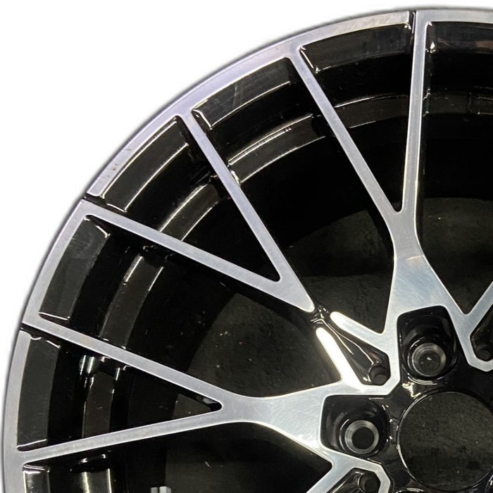 19" BMW M2 19-20 19x9 alloy 20 spoke silver spoke face Original OEM Wheel Rim - Angle View