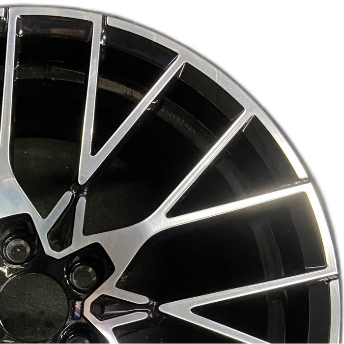 19" BMW M2 19-20 19x9 alloy 20 spoke silver spoke face Original OEM Wheel Rim - Side Profile