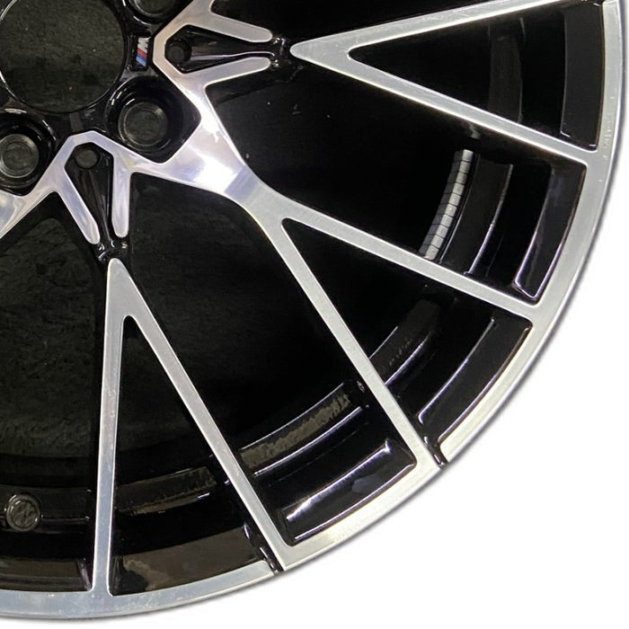19" BMW M2 19-20 19x9 alloy 20 spoke silver spoke face Original OEM Wheel Rim - Close-Up Detail