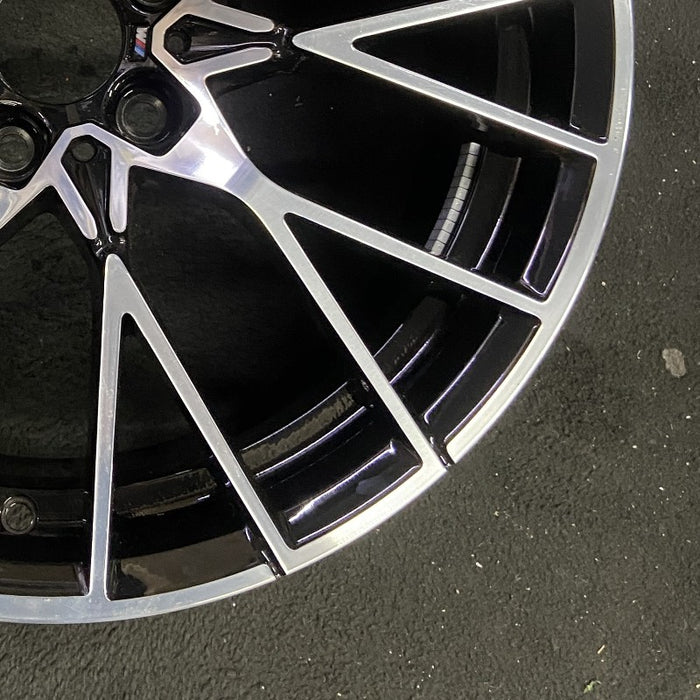 19" BMW M2 19-20 19x9 alloy 20 spoke silver spoke face Original OEM Wheel Rim - Back View