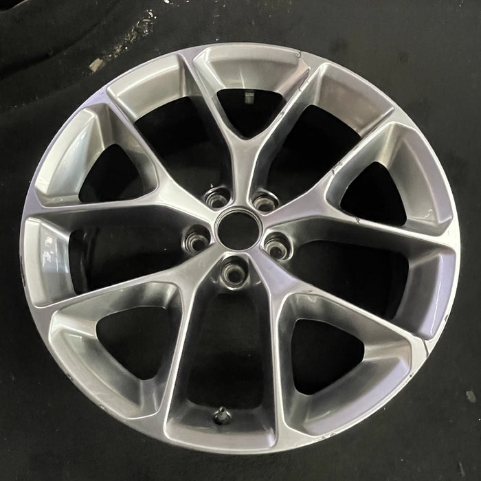 20" CHALLENGER 19-20 20x8 , , Y spoke, , silver Original OEM Wheel Rim - Side Profile