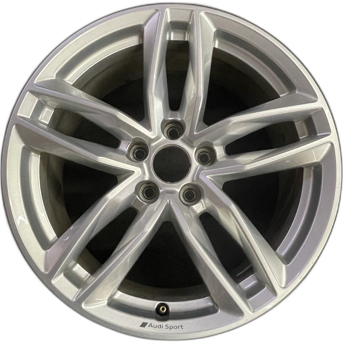 18" AUDI A4 20 18x8 , 5 double spoke Original OEM Wheel Rim - Front View