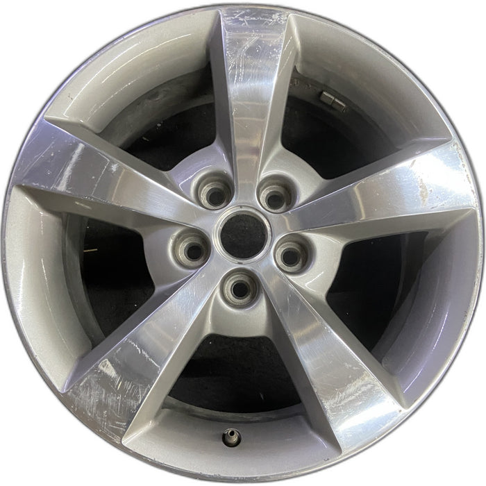 17" MALIBU 08 17x7, aluminum, 5 single spoke, machined finish Original OEM - Front View