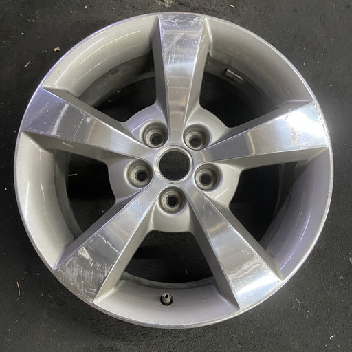 17" MALIBU 08 17x7, aluminum, 5 single spoke, machined finish Original OEM - Angle View
