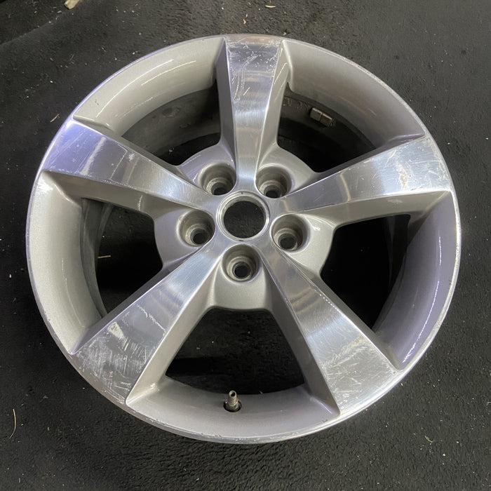 17" MALIBU 08 17x7, aluminum, 5 single spoke, machined finish Original OEM - Side Profile