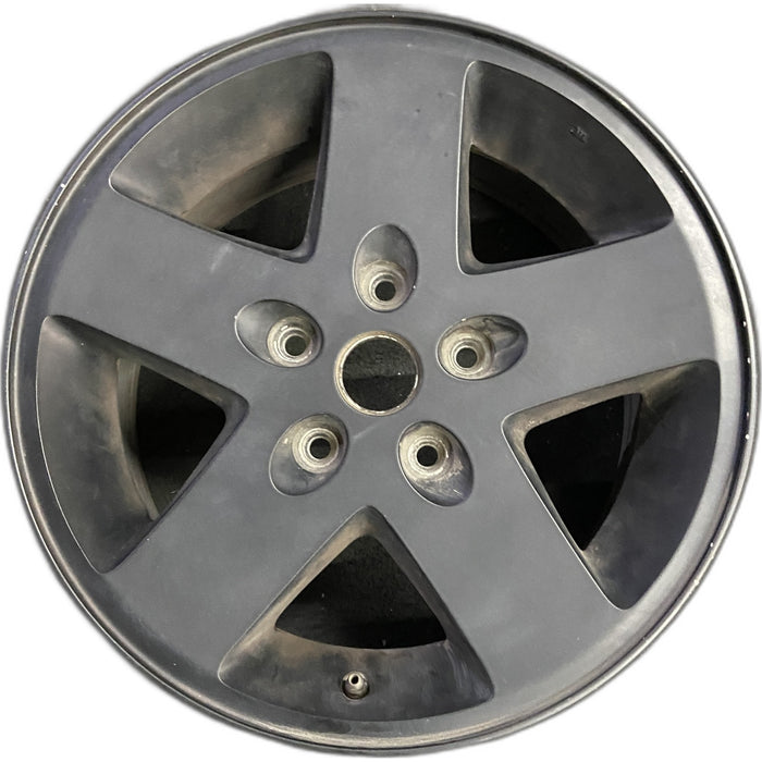 17" WRANGLER 12-13 17x7.5, 5 spoke, , black Original OEM Wheel Rim - Front View