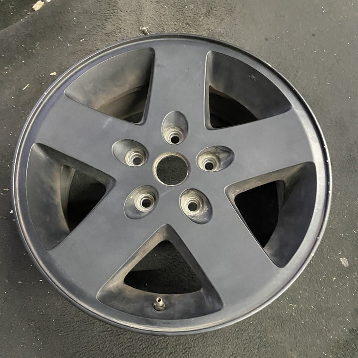 17" WRANGLER 12-13 17x7.5, 5 spoke, , black Original OEM Wheel Rim - Side Profile