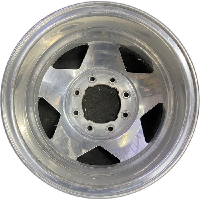 16" FORD F350SD PICKUP 99 16x6 DRW aluminum rear ID 2C34-CA Original OEM Wheel - Front View