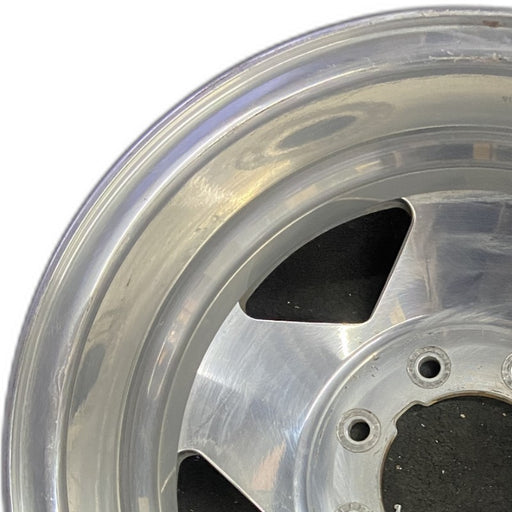 16" FORD F350SD PICKUP 99 16x6 DRW aluminum rear ID 2C34-CA Original OEM Wheel - Angle View