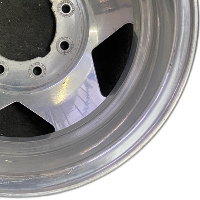 16" FORD F350SD PICKUP 99 16x6 DRW aluminum rear ID 2C34-CA Original OEM Wheel - Close-Up Detail