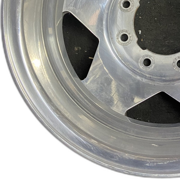 16" FORD F350SD PICKUP 99 16x6 DRW aluminum rear ID 2C34-CA Original OEM Wheel - Back View
