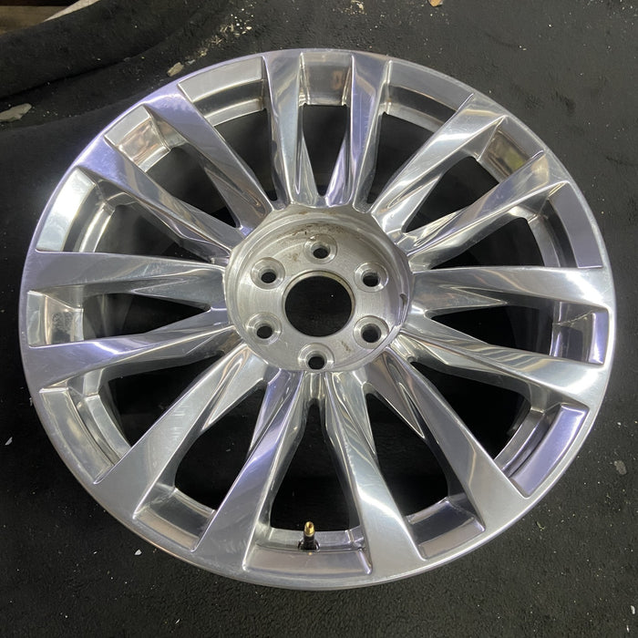 22" ESCALADE 21-24 22x9, 14 spoke, polished Original OEM Wheel Rim - Side Profile