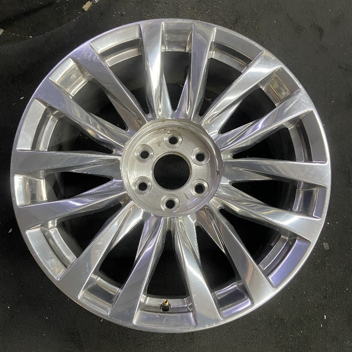 22" ESCALADE 21-24 22x9 14 spoke polished opt SGK Original OEM Wheel Rim - Front View