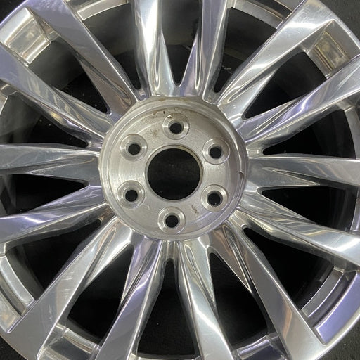 22" ESCALADE 21-24 22x9 14 spoke polished opt SGK Original OEM Wheel Rim - Angle View