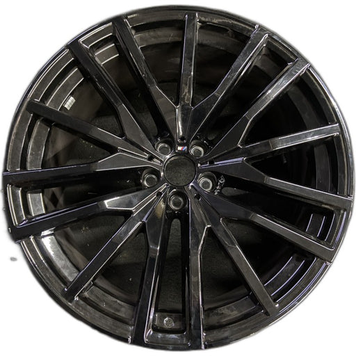 22" BMW X5 21-25 22x10.5 15 spoke black Original OEM Wheel Rim - Front View