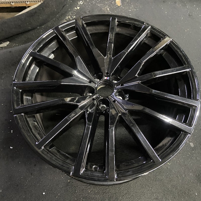 22" BMW X5 21-25 22x10.5 15 spoke black Original OEM Wheel Rim - View 7