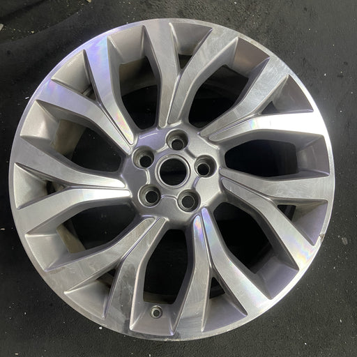 21" RANGE ROVER 18 21x9.5 , 7 Y spoke , machined face Original OEM Wheel Rim - Angle View