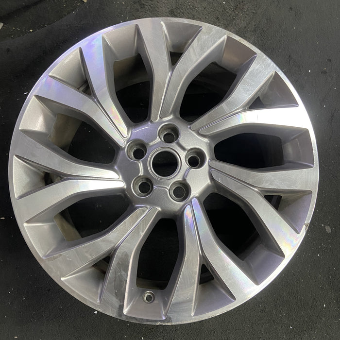 21" RANGE ROVER 18 21x9.5 , 7 Y spoke , machined face Original OEM Wheel Rim - Angle View