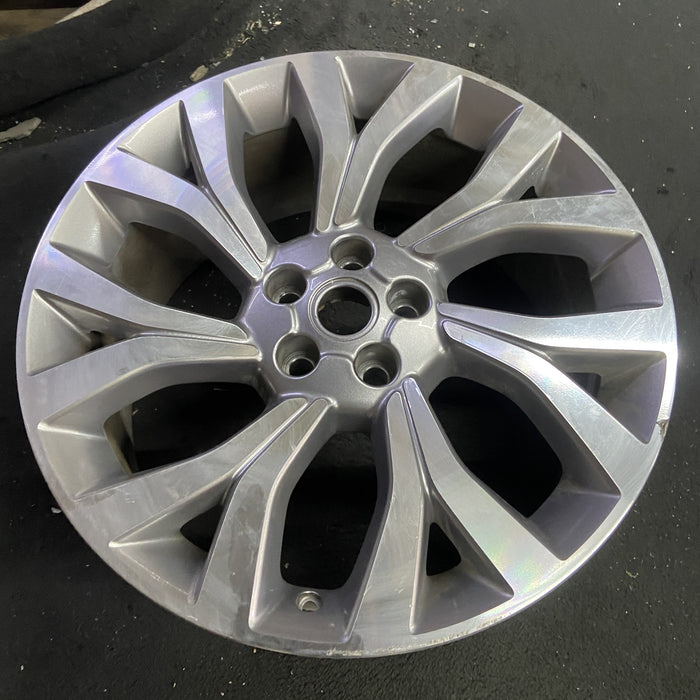 21" RANGE ROVER 18 21x9.5 , 7 Y spoke , machined face Original OEM Wheel Rim - Side Profile