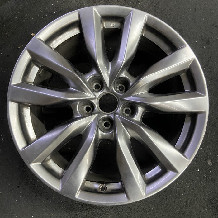 18" MAZDA CX-9 17-18 aluminum 18x8 silver Original OEM Wheel Rim - Front View