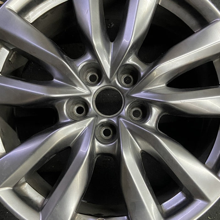18" MAZDA CX-9 17-18 aluminum 18x8 silver Original OEM Wheel Rim - Angle View