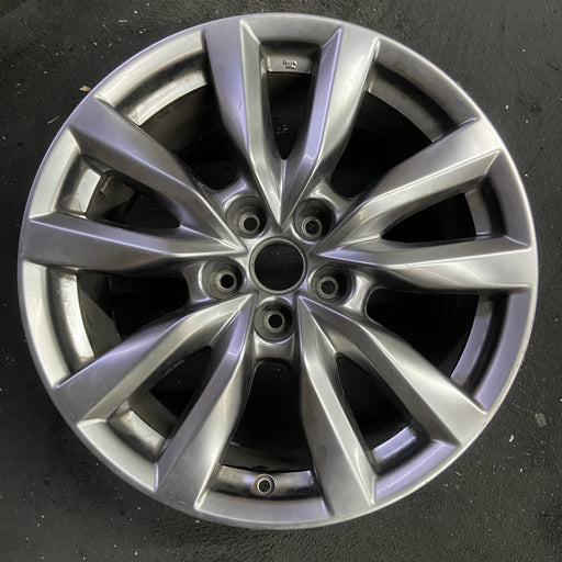 18" MAZDA CX-9 17-18 aluminum, 18x8, silver Original OEM Wheel Rim - Angle View