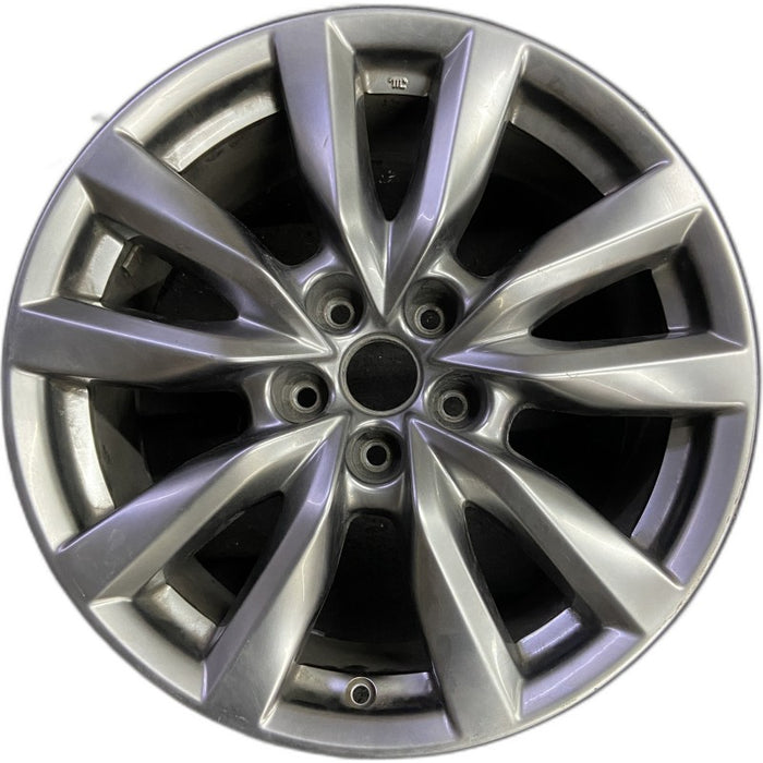 18" MAZDA CX-9 17-18 aluminum 18x8 silver Original OEM Wheel Rim - Front View